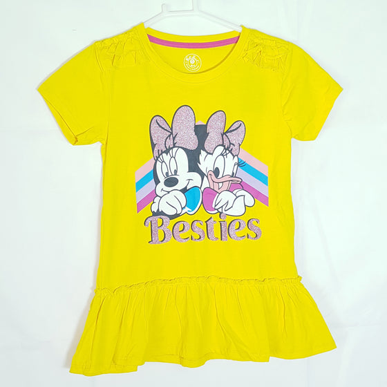 Disney Minnie Mouse Ruffle Peplum Hem T-Shirt - K-17
