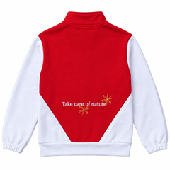 Mock Neck Zipper Jacket With 2 slant welt / hidden side pockets - K-202