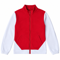 Mock Neck Zipper Jacket With 2 slant welt / hidden side pockets - K-202