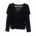 Ruffle sleeves v-neck top..