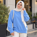 Women's Premium Ribbed Hem High Neck Sweater -W-168