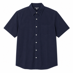 Short Sleeves Collar Shirt With Front Pocket