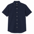 Short Sleeves Collar Shirt With Front Pocket front side