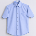 Short Sleeves Collar Shirt With Front Pocket front side view