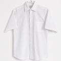 Short Sleeves Collar Shirt With Front Pocket front view