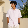 Short Sleeves Collar Shirt With Front Pocket full view