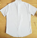 Short Sleeves Color Shirt With  Embroidery Pocket.