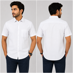 Short Sleeves Color Shirt With  Embroidery Pocket