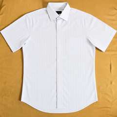 Short Sleeves Color Shirt With  Embroidery Pocket