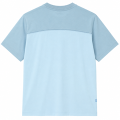 Short Sleeves Polo Shirt With Dark Blue Chest Panel