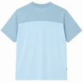 Short Sleeves Polo Shirt With Dark Blue Chest Panel back