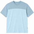 Short Sleeves Polo Shirt With Dark Blue Chest Panel front