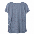 Short sleeves T-shirt with pink pattren back side