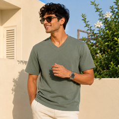 Short sleeves V-Neck Tee Shirt