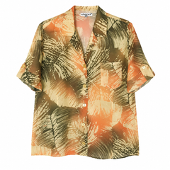Short Sleeves Button Collar Shirt