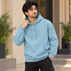 Full sleeves hoodie with ribbed cuffs Adjustable drawstrings Cangro Pocket -M-175