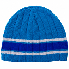 Blue Striped Beanie Cap - Ferozi Blue Lining Design - R-93