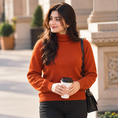 Plain, High Neck, Full Sleeves - W -165
