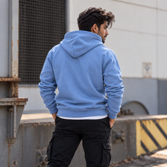 Full sleeves hoodie with Zip with ribbed cuffs Adjustable drawstrings - M-171