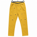 Elastic Waist Jeans  With Front Back Pocket And Front Embroidery - K-125
