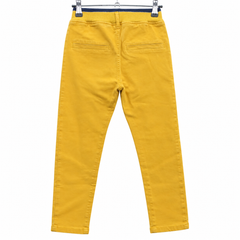 Elastic Waist Jeans  With Front Back Pocket And Front Embroidery - K-125