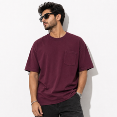 Short Sleeves Crew Neck With Front Pocket - M-51