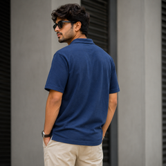 Short Sleeves Polo Collar With Front Chest Pocket - M-74