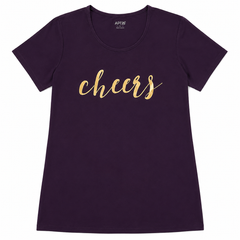 Short Sleeves Round Neck Front Graphic T-Shirt - W-29
