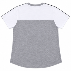 Short Sleeves Lace-Up Round Neck T-Shirt - W-36